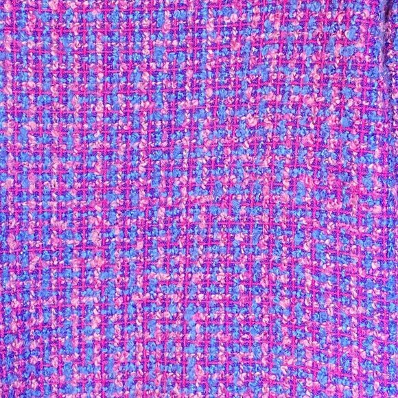 Vintage Alfred Dunner Purple Boucle Tweed Button-Up Jacket Size 14 Retro Style W - Picture 5 of 5